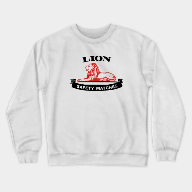 Lion Matches Crewneck Sweatshirt by Fun-E-Shirts